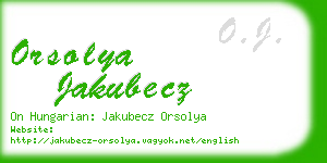 orsolya jakubecz business card